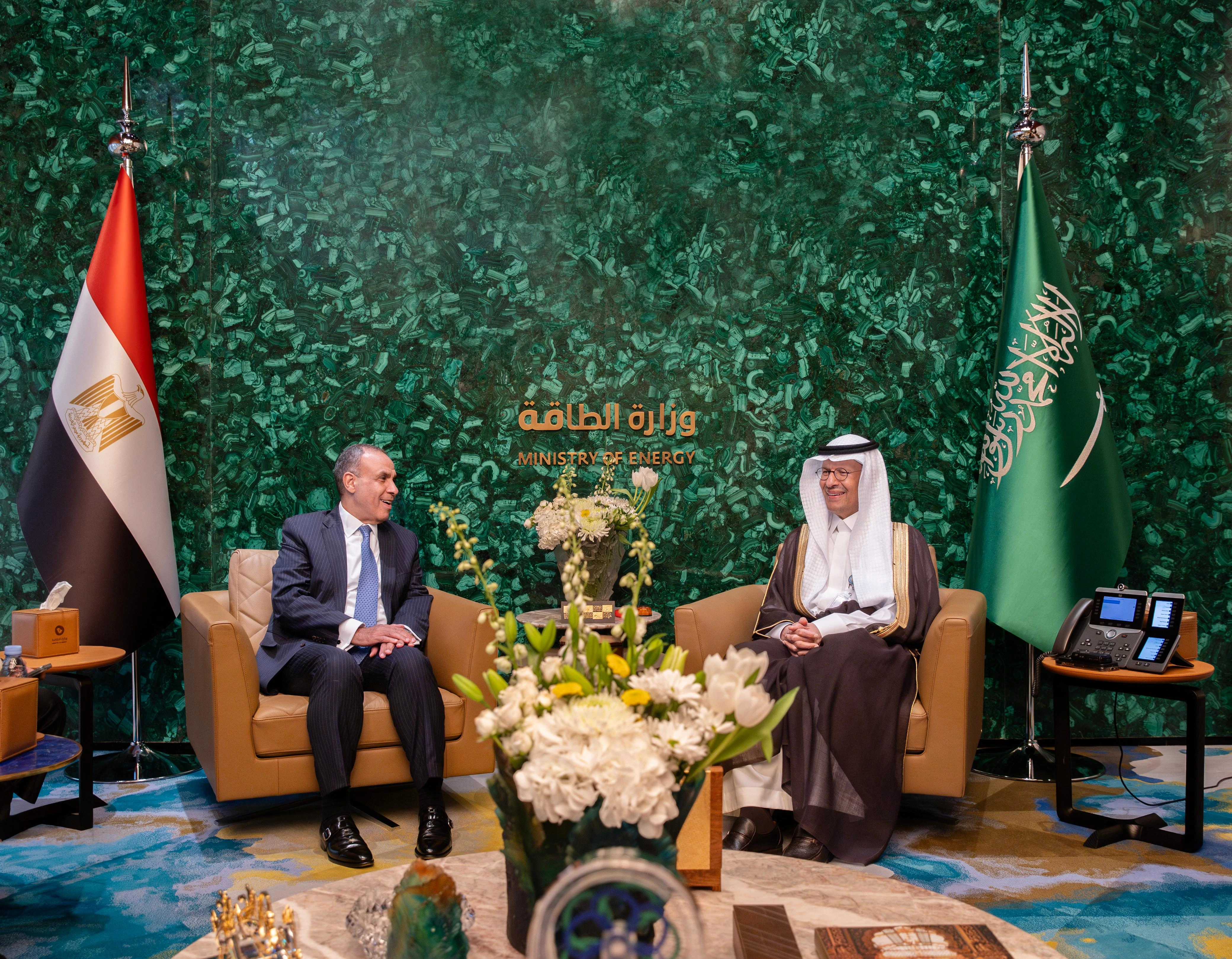 Minister of Energy, Prince Abdulaziz bin Salman bin Abdulaziz, met in Riyadh today with Badr Abdelatty, Egypt’s Minister of Foreign Affairs, Immigration, and Egyptian Expatriates Affairs.